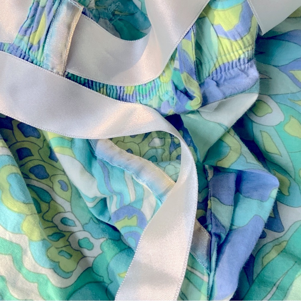 Floral Patterned Skirt in Green and Blue